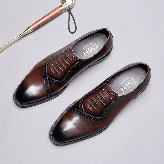 Zapatos de Novio Clásicos Puntiagudos Retro para Hombre - Image 4