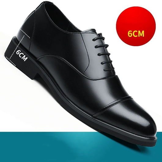 Zapatos de Cuero para Hombre con Alzada Interna y Punta Afilada - Calzado de Boda - Image 4