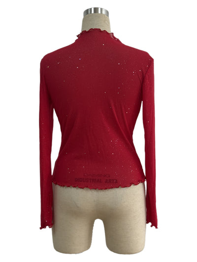 Blusa Brillante con Lentejuelas Ajustada de Manga Larga - Image 14