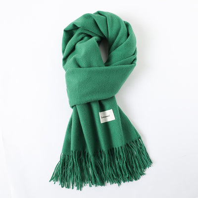 Bufanda de Cachemira Artificial con Borlas - Abrigo Cálido para Otoño e Invierno - Image 29
