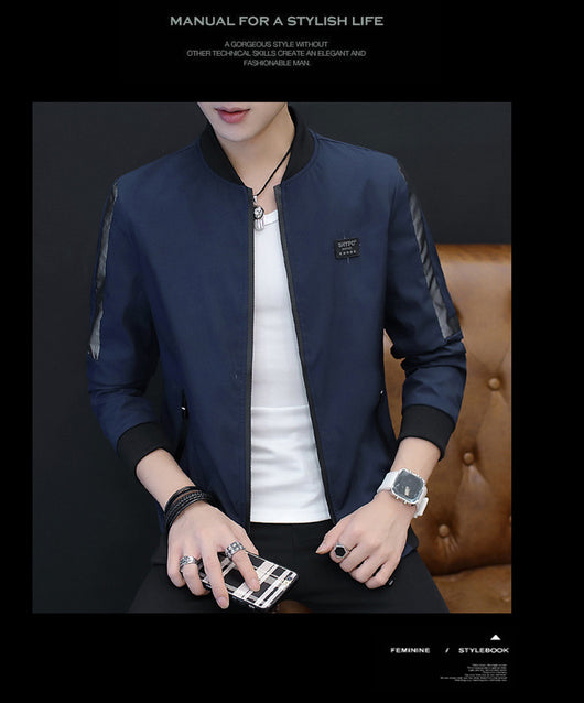 Abrigo Slim Cuello de Pie para Hombre - Elegancia Moderna - Image 14