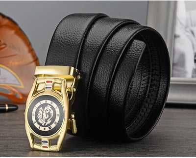Cinturón de Cuero Ancho para Hombre con Hebilla Automática - Image 17