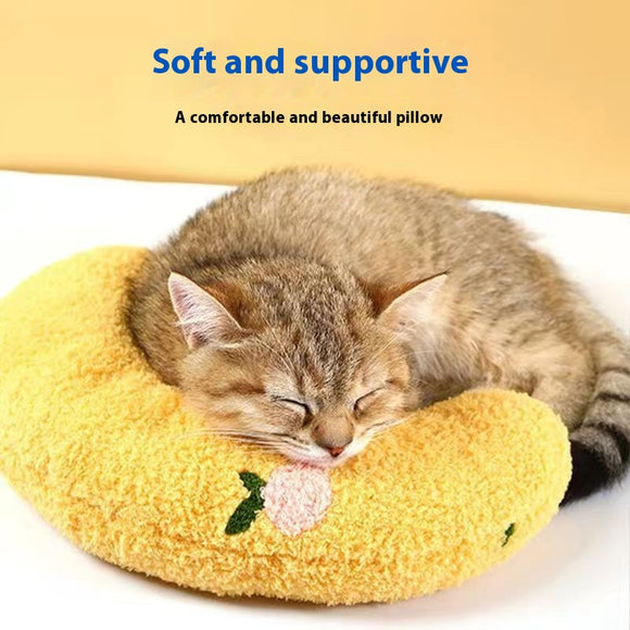 Almohada Ortopédica en U para Mascotas con Soporte Cervical