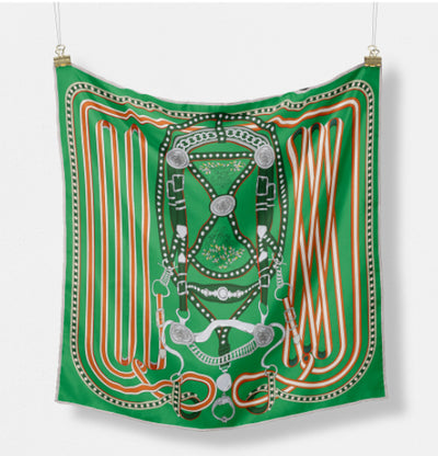Pañuelo de Seda Estampado Minimalista - Elegancia Versátil - Image 33