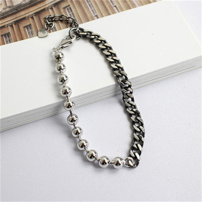 Pulsera de Plata Esterlina con Cadena de Bolitas Efecto Desgastado - Image 8