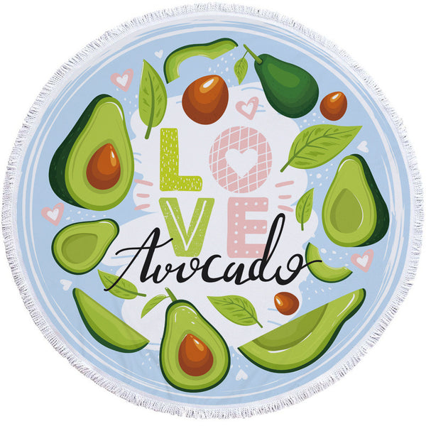 Toalla de Playa Redonda Aguacate