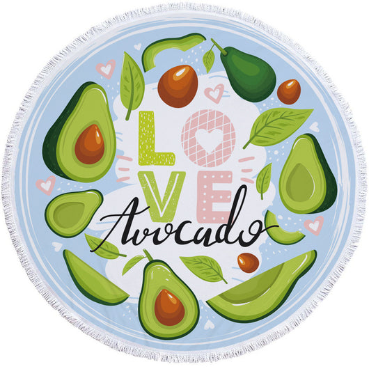 Toalla de Playa Redonda Aguacate - Image 2