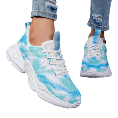 Tenis Casuales Floreados Talla Grande con Cordones - Image 5