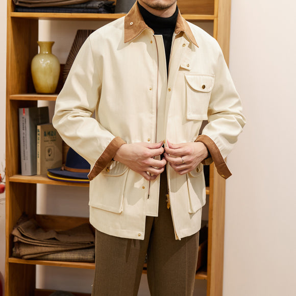 Abrigo Trench Grueso Retro Kaji