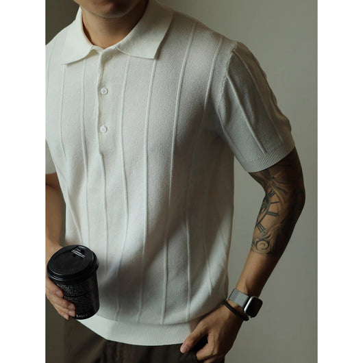 Camiseta Básica Americana Hombre Color Sólido - Image 4