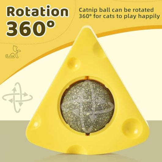 Pelotas de Catnip Adhesivas con Forma de Queso para Gatos - Image 12