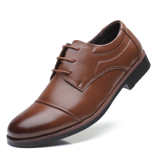 Zapatos de Cuero Talla Grande para Hombre - Estilo Business Casual con Cordones - Image 11