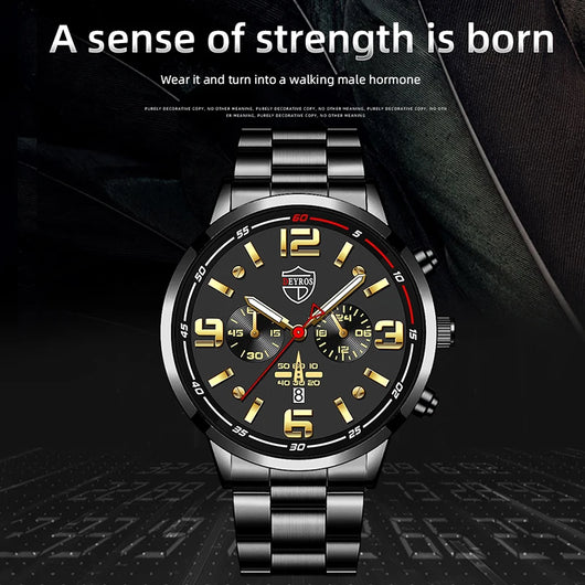 Reloj de Cuarzo para Hombre con Banda de Acero y Calendario Luminoso - Image 20