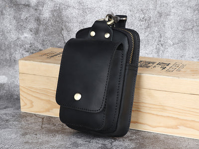 Bolsa de Cintura en Cuero Crazy Horse - Cartera Funcional para Hombre - Image 19