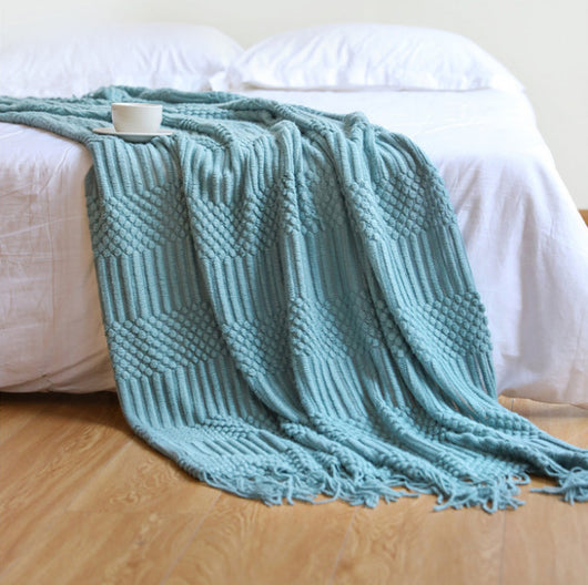 Manta Sofá Cama de Cachemira Suave con Borlas Decorativas - Image 33