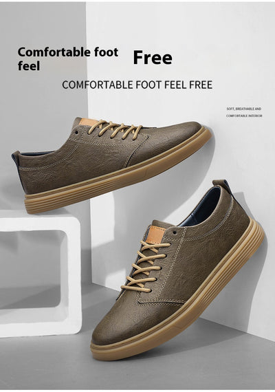 Tenis Casuales Hombre Cordones Punta Redonda Diseño Clásico - Image 14