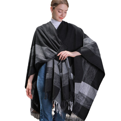 Cardigan Tejido Jacquard Cálido con Borlas para Mujer - Image 5