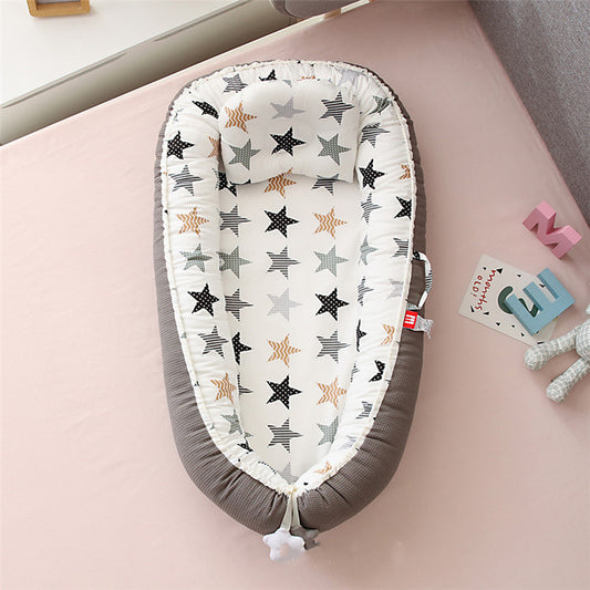 Cuna Portátil Plegable con Malla Transpirable, Desmontable y Lavable