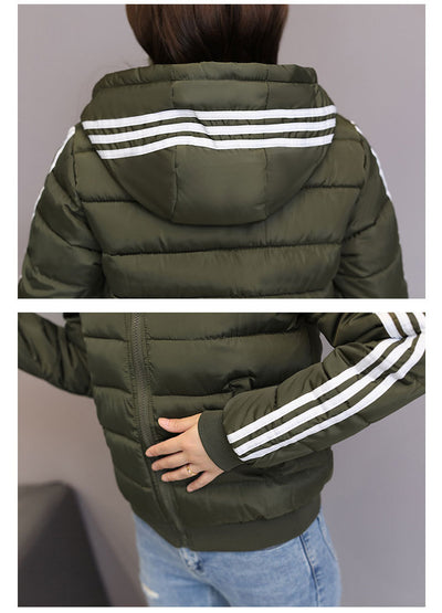 Chaqueta de Algodón Corta con Capucha - Abrigo Slim Fit para Invierno - Image 25