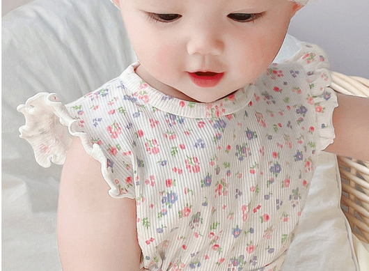 Enterizo Floral para Bebé con Encaje y Elástico Ajustable - Image 10