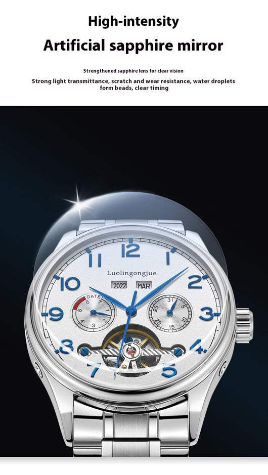 Reloj Mecánico de Acero Inoxidable para Hombre Estilo Ejecutivo - Image 8