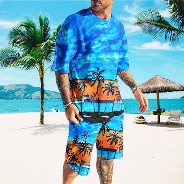 Traje Deportivo Casual Hombre Estampado Fresco