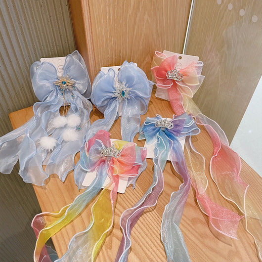 Diadema Infantil con Moño de Cinta Hielo y Nieve - Image 7