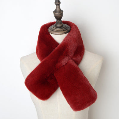 Chal Grueso con Cuello de Piel Abrigado para Invierno - Image 8