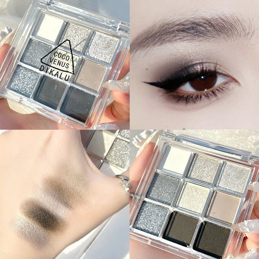 Paleta de Sombras Nueve Colores - Tonos Fríos y Cálidos con Acabado Shimmer y Matte - Image 16