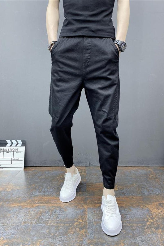 Pantalones Harem Tobilleros Ajustados de Cintura Elástica - Image 36