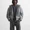 Chaqueta Bomber Reversible con Capucha de Cuero Sintético para Hombre