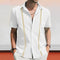 Camisa Manga Corta con Cuello Contrastante para Hombre