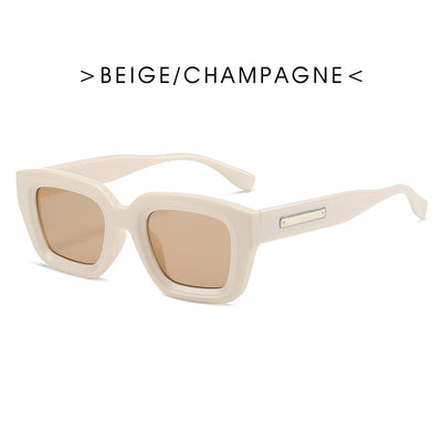 Square fashionable anti-ultraviolet sunglasses with a translucent brown frame and dark brown lenses. - Image 5