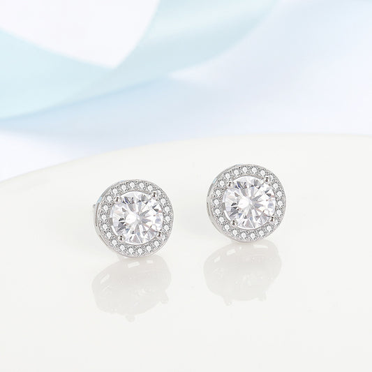 Aretes de Diamantes Blancos con Personalidad - Joyería de Moda Internacional