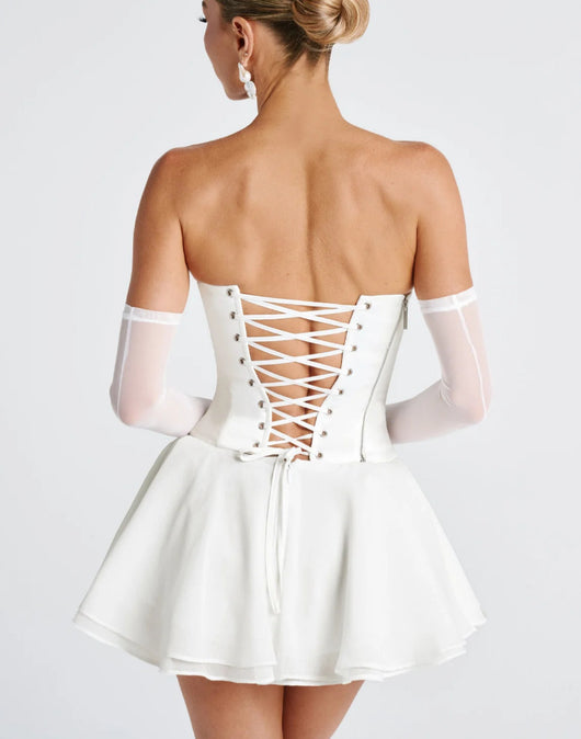 Vestido Tubo Francés de Color Sólido con Mangas - Image 11