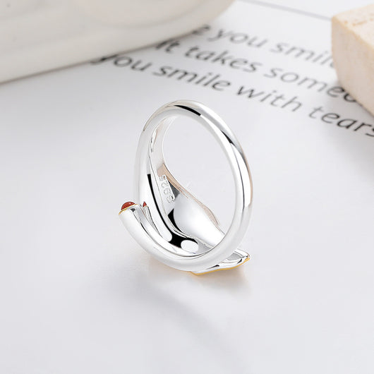 Anillo Ajustable de Perla Luxury con Detalles en Tonos Verdes - Image 3