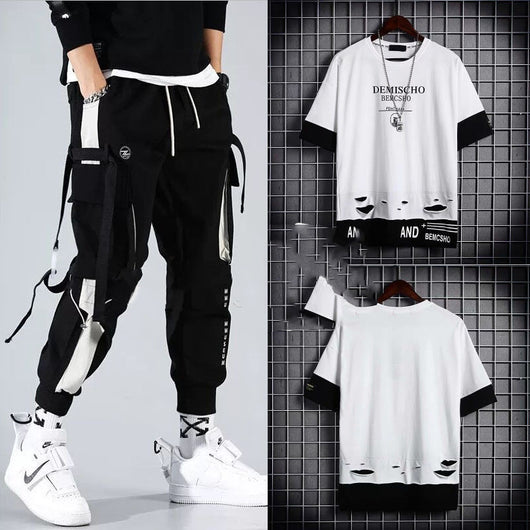 Conjunto Deportivo Hip-hop para Hombre con Capucha - Overol Holgado de Dos Piezas - Image 22