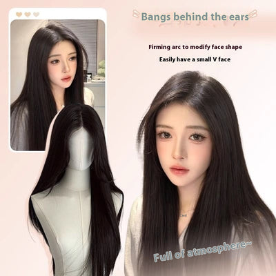 Peluca Larga Mujer Cabello Natural Liso Frente Encaje Completo Premium - Image 3
