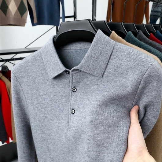 Polo Cuello Vuelto de Punto Manga Larga para Hombre - Image 26