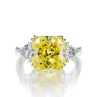 Anillo Flor de Hielo con Aguamarina y Carbono Alto - Image 9