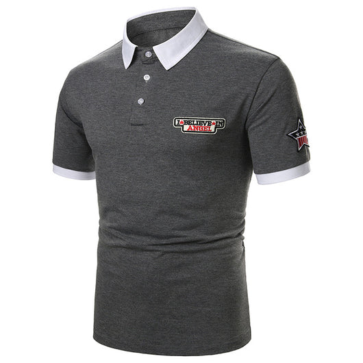 Playera Manga Corta para Hombre con Ribete Bicolor - Image 20