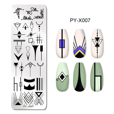 Placa de Acero para Estampado de Uñas con Película Azul - Plantilla de Transferencia - Image 17