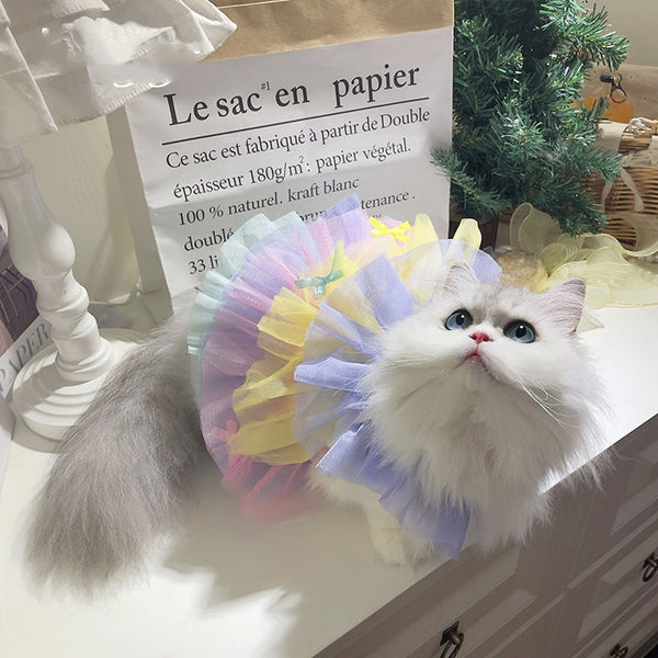 Vestido de Encaje Mesh para Mascotas - Ropa Elegante para Gatos y Perros
