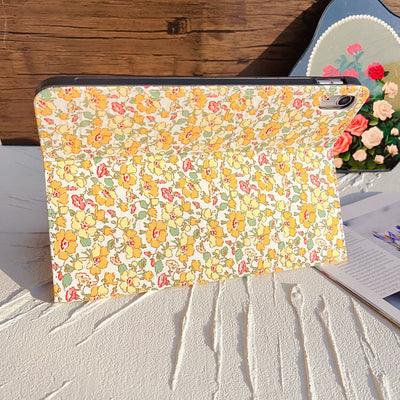 Funda Protectora de Cuero para Tablet con Diseño Floral y Ranura para Stylus - Image 15