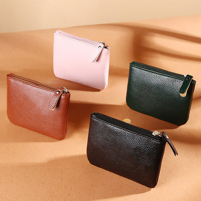 Monedero Compacto para Mujer en Cuero PU Texturizado
