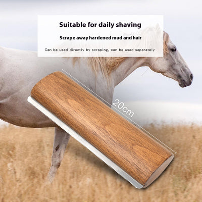 Rascador de Sudor de Madera Maciza 20cm con Borde Serrado para Caballos - Image 4