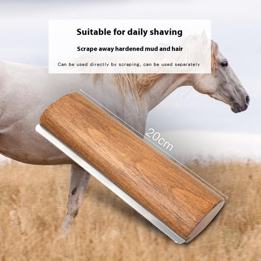 Rascador de Sudor de Madera Maciza 20cm con Borde Serrado para Caballos - Image 4