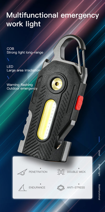 Linterna de Emergencia Multifuncional COB con Cargador y Llavero - Image 13