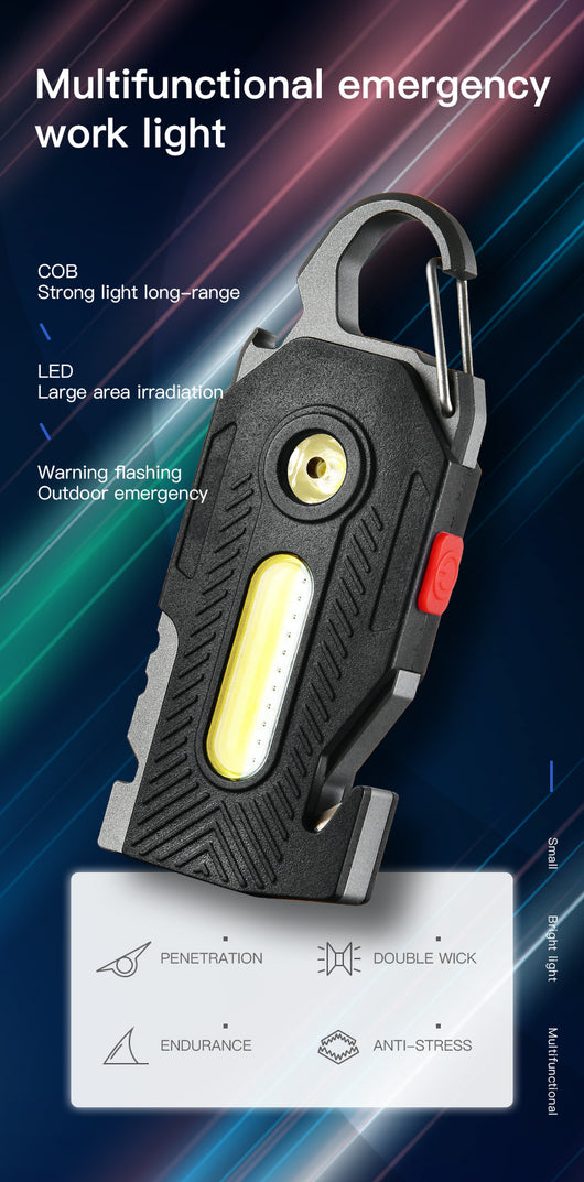 Linterna de Emergencia Multifuncional COB con Cargador y Llavero - Image 13