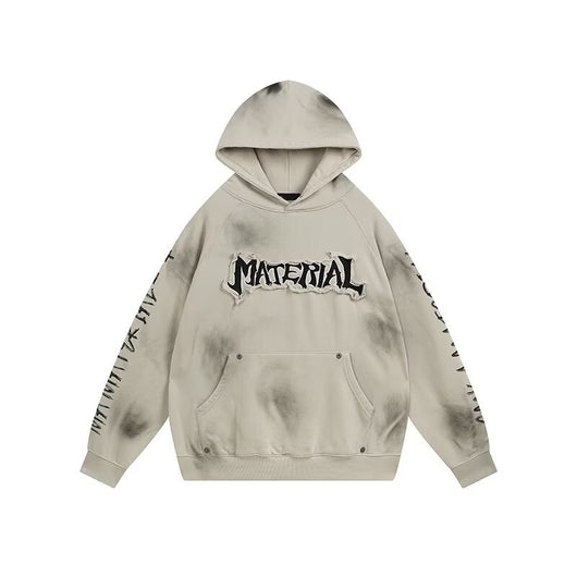 Sudadera Vintage Americana con Diseño Graffiti Desgastado - Image 7